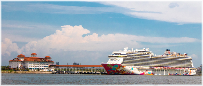 The Genting Dream at Port Klang, Malaysia  (Courtesy Resorts World Cruises)