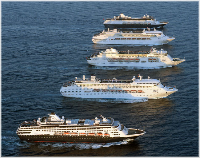 November 25th, 2015: all five of P&O Cruises Australia's fleet sailing into Sydney harbour