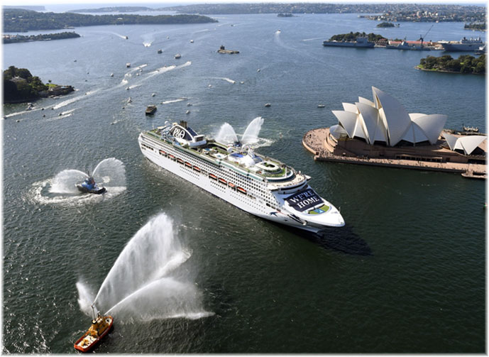 The Pacific Explorer returns Sydney (Photo courtesy P&O Cruises Australia)